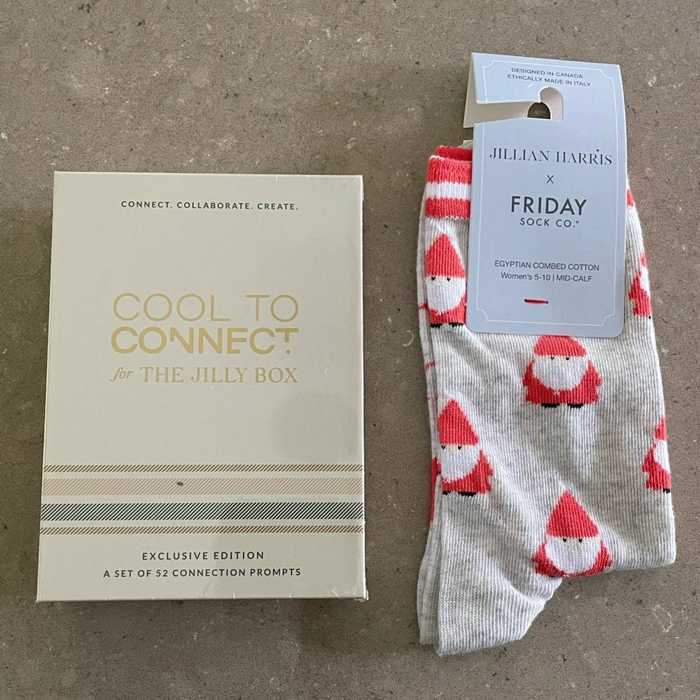 Jillian Harris Santa Socks & Cool to Connect Exclusive Edition Cards